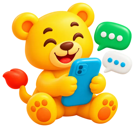 El cachorro de Mi Pediatra escribe en un teléfono para agendar