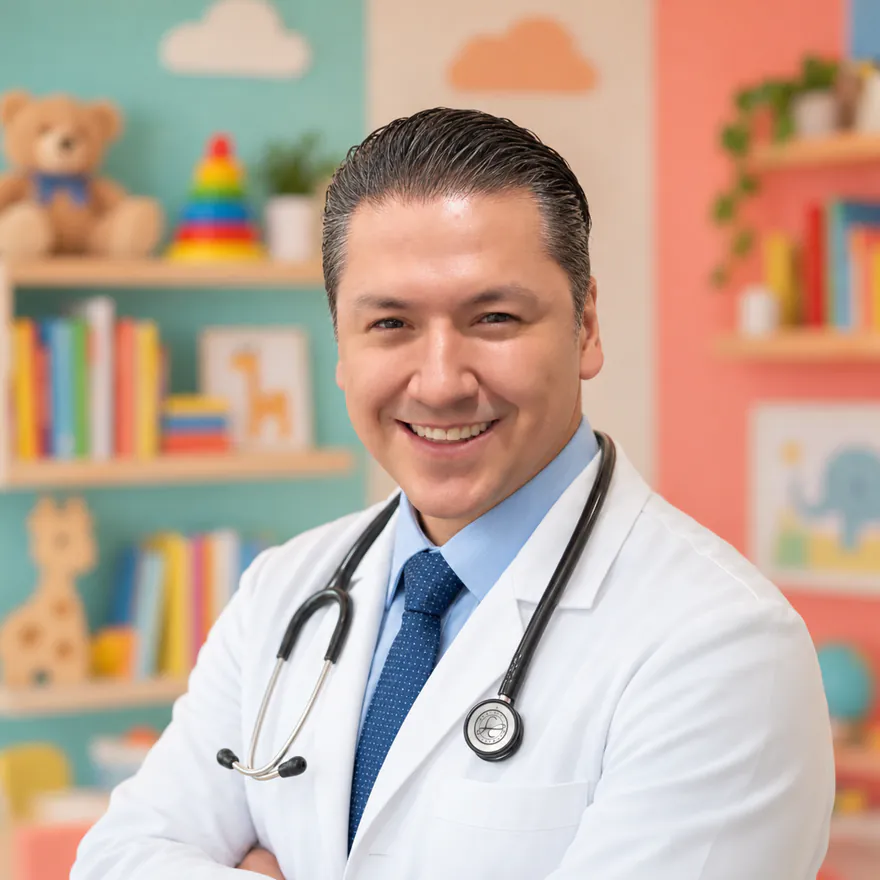 Dr. Pedro Carrasco Santillán, pediatra certificado en Durango (Consejo Mexicano de Pediatría), Hospital Rebren